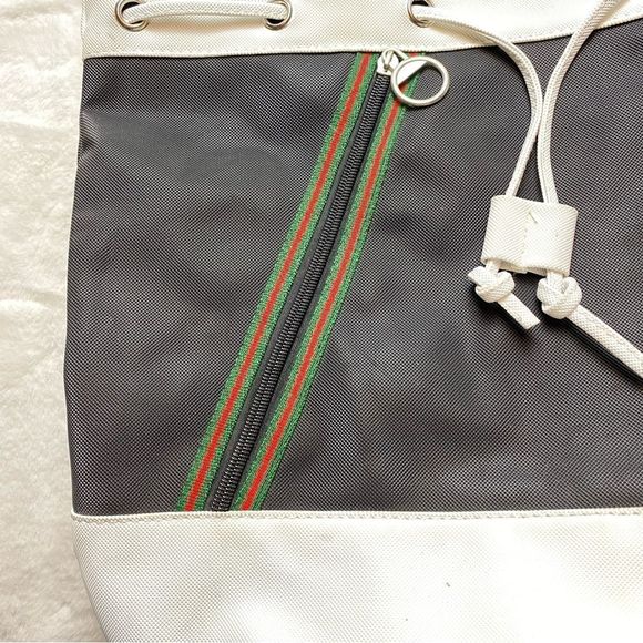 Mod Large Bucket Tote/Backpack Black and White